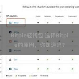 Bitpie轻钱包 选择Bitpie的原因，你知道吗？