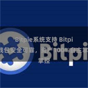 Bitpie系统支持 Bitpie钱包安全可靠，资产100%自主掌控