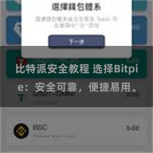 比特派安全教程 选择Bitpie：安全可靠，便捷易用。