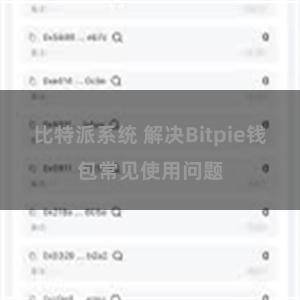 比特派系统 解决Bitpie钱包常见使用问题