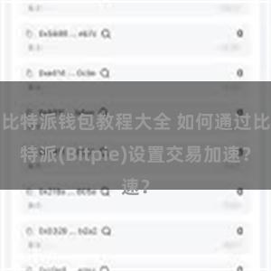 比特派钱包教程大全 如何通过比特派(Bitpie)设置交易加速？