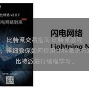 比特派交易指南 比特派教程地址大全，详细教你如何使用比特派进行编程学习。