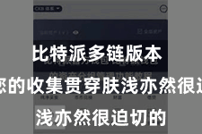 比特派多链版本  确保您的收集贯穿肤浅亦然很迫切的